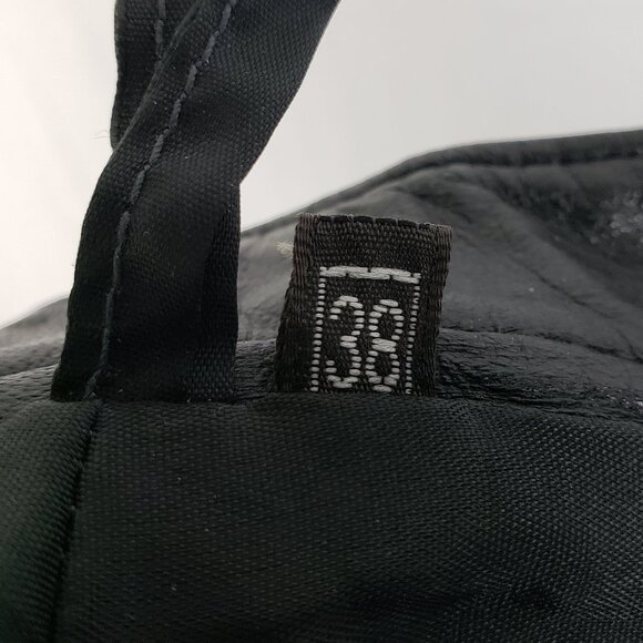 Vintage 100% Leather Pants Black High Rise Straight Leg Trousers size 38 US S/XS - Picture 4 of 11